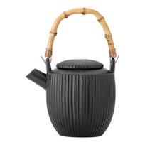 Juodos spalvos iš molio arbatinukas 850 ml Neri – Bloomingville