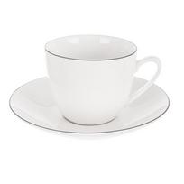 Baltos spalvos iš porceliano puodelis kapučino 210 ml Decora – Orion