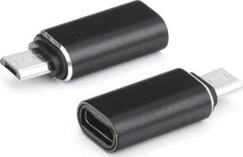 Oem Adapteris Type C (female) to Micro USB (male) juodas