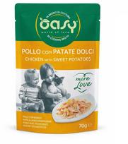 Maisto produktai - Oasy More Love Vištiena su Saldžiosiomis Bulvėmis Šlapias Maistas 70g