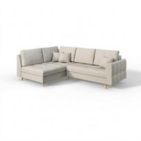 Kreminės spalvos kampinė sofa (kairysis kampas) Ariella - Ropez