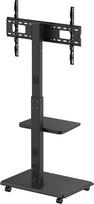 Ergo Office Stand / cart for TV Ergo-Office, max. load 50kg / 5kg shelf, max. VESA 600x400, built-in power strip, black, ER-304 B