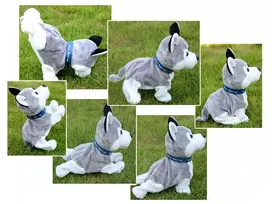 Interactive Husky dog reacts to touch ZA1333