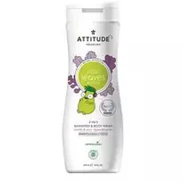 Attitude Vaikų kūno muilas ir šampūnas (2 in 1) Little Leaves su vanilės ir kriaušių aromatu 473 ml