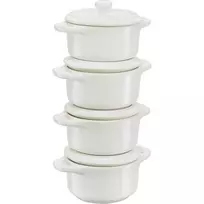 Staub Mini Cocotte Round, 4 pcs. - 200 ml, ivory