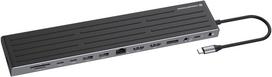 Conceptronic CONCEPTRONIC 14-1 Dock USB-C->2xHDMI/DP/2xUSB-C/+ 18cm sw | DONN32B | 4015867241288