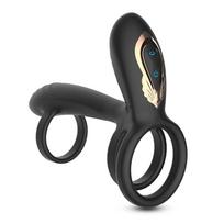 Crushious Crushious Tornado Black Rotating Intimate Ring with Remote Control 12cm