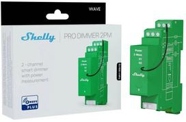 Shelly Wave Pro Dimmer 2PM – Ściemniacz oświetlenia Z-Wave, 2 kanały, bezprzewodowy do LED i halogenów, montaż na szynie DIN | 3800235268698 | 3800235268698