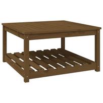 vidaXL Sodo stalas, medaus rudas, 82,5x82,5x45cm, pušies masyvas