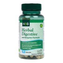 H&B HERBAL DIGESTIVE maisto papildas virškinimui, 90 kapsulių