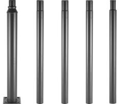 Brilagi - metalinis lauko apšvietimo stulpas, 5 m, skersmuo 58 mm, antracito spalvos