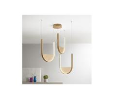Ondaluce - reguliuojamo ryškumo LED liustra ant laido LOTUS LED/70W/230V auksinė