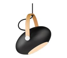 Halo Design 734344 - Pakabinamas šviestuvas ant laido DC 1xE27/40W/230V skers. 26 cm juoda/ąžuolas