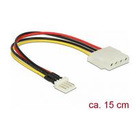 Delock Kabel Power Floppy 4 Pin Stecker > Molex 4 Pin Buchse 15 cm