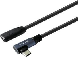 VivoLink USB-C male angled to female 2m USB3.2 Supports 20Gbps - Digital/Daten (PROUSBCMF2A)