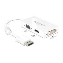 DELOCK Adapterkabel DisplayPort Stecker > 1 x VGA + 1 x HDMI + 1 x DVI 24+1 weiss