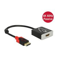 DELOCK Adapter Displayport 1.2 Stecker > HDMI Buchse 4K 60 Hz Passiv schwarz