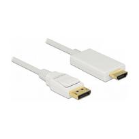 DELOCK Kabel Displayport 1.2 Stecker > High Speed HDMI-A Stecker Passiv 4K 2 m weiss
