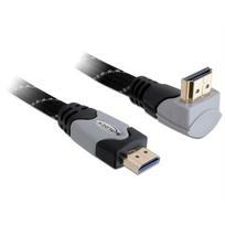 DELOCK Kabel HDMI A-A St/St gewinkelt oben grau 5m