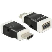 DELOCK Adapter HDMI-A Stecker > VGA Buchse mit Audio screwless