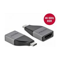 DELOCK USB Type-C Adapter zu HDMI DP Alt mode 4K 60Hz + HDR - kompaktes Design
