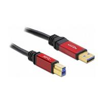 DELOCK Kabel USB 3.0 rot A-B St/St 2.0m