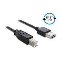 DELOCK Kabel EASY-USB 2.0 Typ-A Stecker > USB 2.0 Typ-B Stecker 0.5 m schwarz