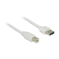 DELOCK Kabel EASY-USB 2.0 Typ-A Stecker > USB 2.0 Typ-B Stecker 3 m weiss