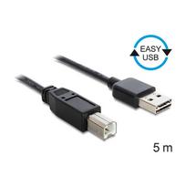 DELOCK Kabel EASY-USB 2.0 Typ-A Stecker > USB 2.0 Typ-B Stecker 5 m schwarz