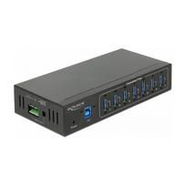 DELOCK Externer Industrie Hub 7 x USB 3.0 Typ-A mit 15 kV ESD Schutz