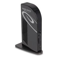 DELOCK USB Type-C Triple Display Dockingstation mit DisplayLink 4K / USB Hub / LAN / SD / Audio / PD 96 W