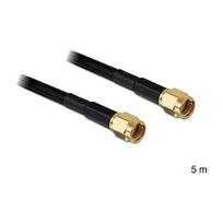 DELOCK HF RP-SMA Stecker > RP-SMA Stecker 5m LMR195 low loss