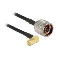 DELOCK Antennenkabel N Stecker > RP-SMA Stecker 90degree CFD200 0.3m low loss