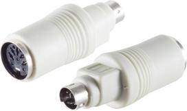 shiverpeaks BASIC-S PS/2 Tastaturadapter 5 Pol DIN Kupplung - 6 Pol Mini DIN Stecker, im Polybeutel (BS78395)
