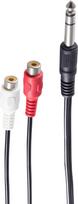shiverpeaks BS30461 Audio-Kabel 0,2 m 6.35mm 2 x RCA Schwarz - Rot - Weiß (BS30461)