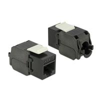 Keystone Modul RJ45 Buchse > LSA Cat.6A UTP schwarz