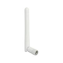 Delock WLAN 802.11 b/g/n Antenne RP-SMA Stecker 2 dBi omnidirektional mit Kippgelenk weiß