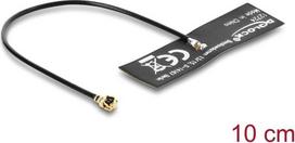 Delock WiFi 6 Antenne I-PEX Inc., MHF® I Stecker 4,5 - 5,0 dBi omnidirektional mit Anschlusskabel 1.13 10 cm FPC intern Klebemontage (12724)