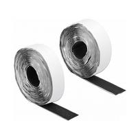 Klettband selbstklebend mit Haft- und Flauschband L 5 m x B 25 mm schwarz