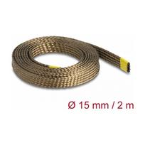 Geflechtschlauch aus Basalt Fasern 2 m x 15 mm braun