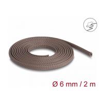Geflechtschlauch nagerfest dehnbar 2 m x 6 mm braun