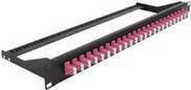 Delock - Patch Panel - Rack montierbar - LC Duplex MM X 24 - Schwarz, violett - 1U - 48.3 cm (19)