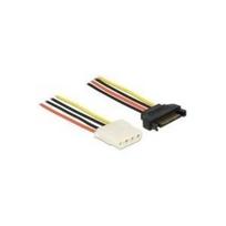 DeLOCK - Netzteil - 15 PIN SATA Power (M) - interne Stromversorgung, 4-polig (W) - 1 m (60140)