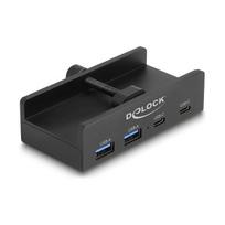 Externer USB 5Gbps 4 Port Hub 2 x USB Typ-A und 2 x USB Type-C™ mit Feststellschraube