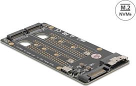 Delock SFF-8654 8i> 2x M.2 Key M NVMe SSD Konverter (64295)