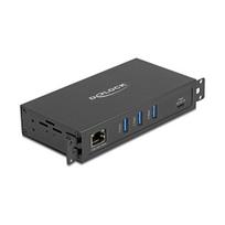3 Port USB 5Gbps Hub + RJ45 Gigabit LAN PoE++ Port mit USB Type-C™ Host-Anschluss im Metallgehäuse und 1,5 kV Isolation