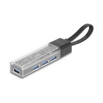 4 Port USB Hub 5Gbps mit USB Typ-A oder USB Type-C™ Anschluss in transparentem Gehäuse