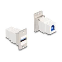 Panel Mount USB 5Gbps Typ-A Buchse zu USB Typ-B Buchse konisch