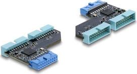 Delock USB 5Gbps Hub 20 Pin Pfostenbuchse zu 2 x USB 5Gbps (67341)