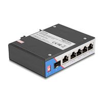 Industrie Gigabit Ethernet Switch 4 Port PoE 1 Port RJ45 1 Port SFP für Hutschiene